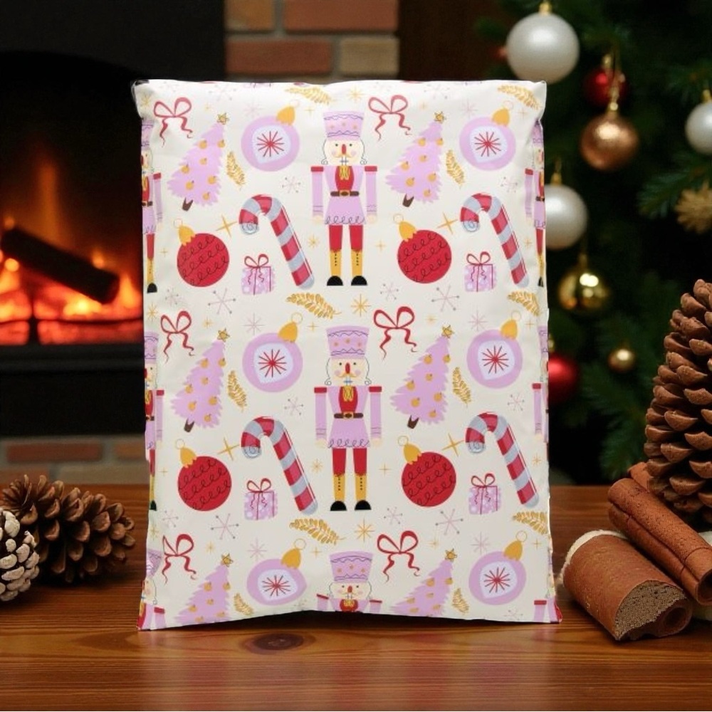 Christmas Nutcracker Poly Mailers 14.5x19 Pack of 25